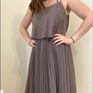 Gray Pleated Dress